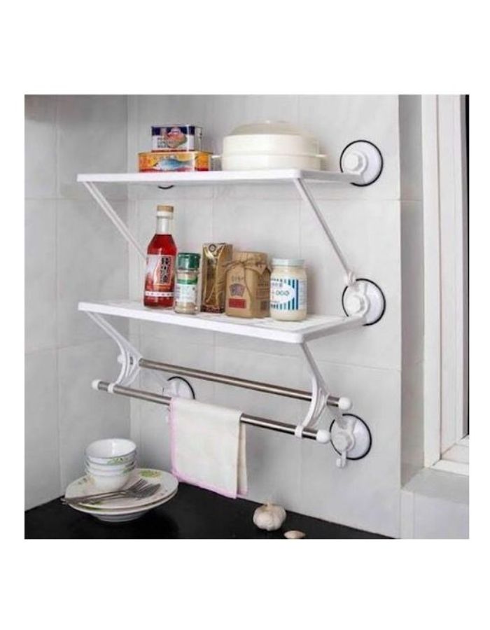 Bathroom And Kitchen Multi-Function Storage Rack With Towel Bar